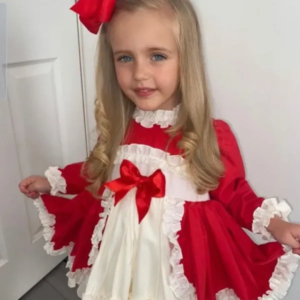 Vestido de niña elegante CAMELIA Rojo