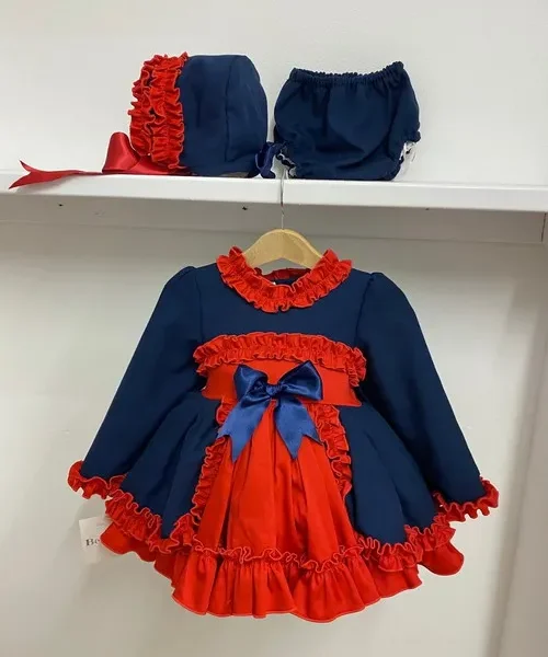 Vestido de niña elegante CAMELIA Marino
