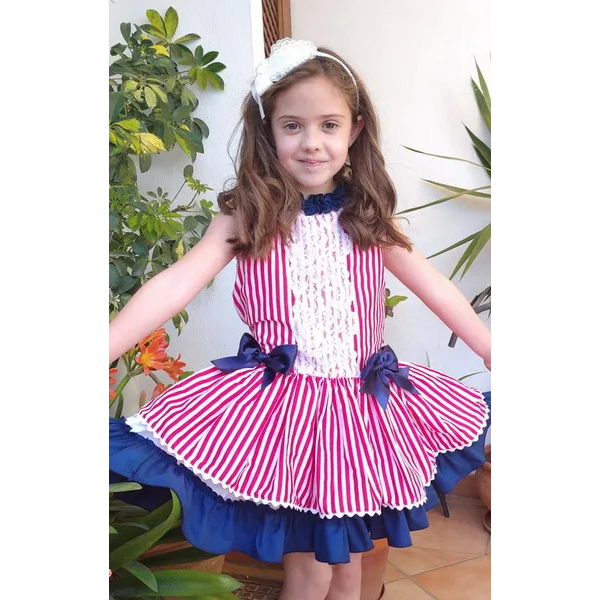 Vestido de niña estilo marinero MARIA