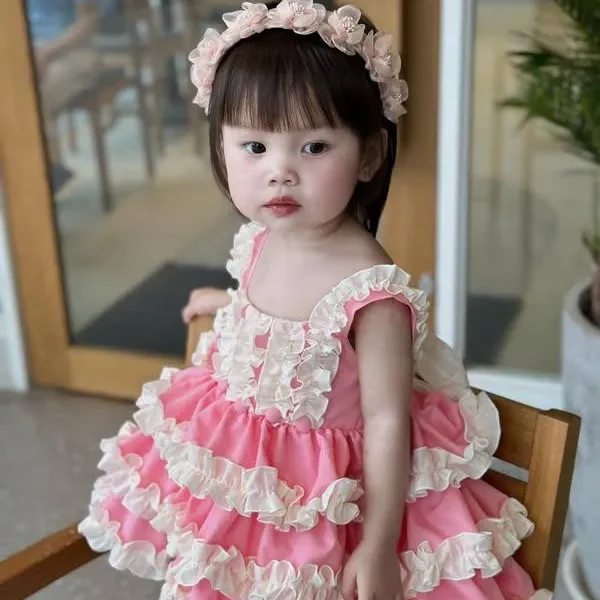 Vestido de niña: AIDA-Rosa